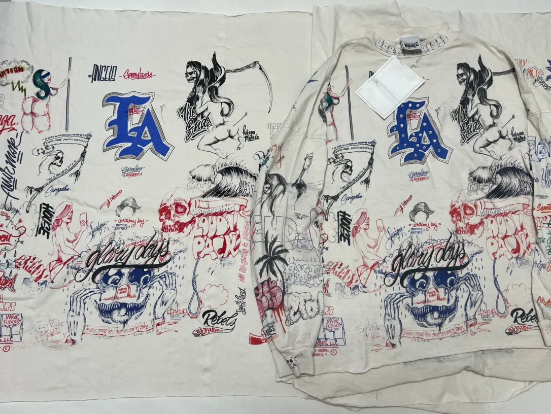 Super heavy industry started operation in February and took 3 months to develop SAINT Mxxxxxx × BORNXRAISED BR_LS TEE/LA/WHT Latest joint model LA diamond all-over long sleeves off-white S-XL Super heavy industry started operation in February and lasted three months Super complex 36 sets of screens Outlined pictures and pictures to doubt life Super perfect reproduction of printing Genuine Czech diamond Pressure-free reproduction